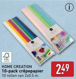 ALDI Home creation 10-pack crêpepapier aanbieding