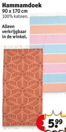 Kruidvat Hammamdoek aanbieding
