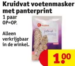 Kruidvat Kruidvat voetenmasker met panterprint aanbieding
