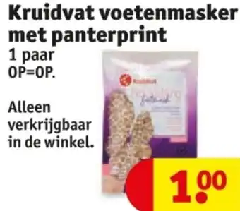 Kruidvat Kruidvat voetenmasker met panterprint aanbieding