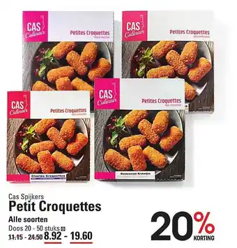 Sligro Cas spijkers petit croquettes 20% Korting aanbieding