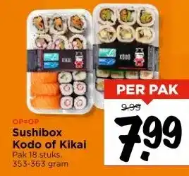 Vomar Voordeelmarkt Sushibox Kodo of Kikai aanbieding