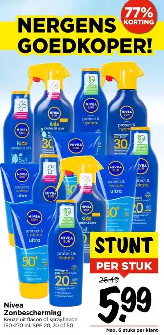 Vomar Voordeelmarkt Nivea Zonbescherming aanbieding