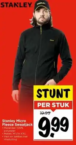 Vomar Voordeelmarkt Stanley Micro Fleece Sweatjack aanbieding