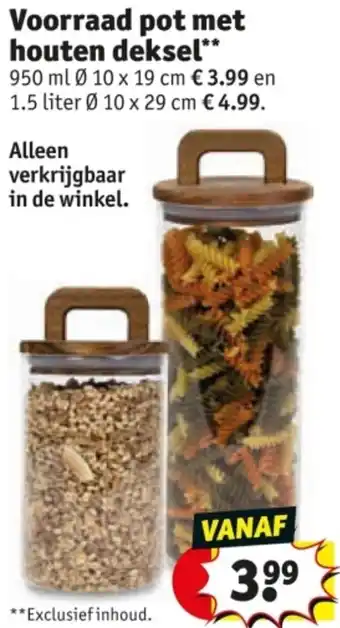 Kruidvat Voorraad pot met houten deksel aanbieding