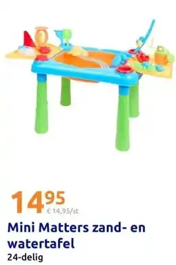 Action Mini Matters zand- en watertafel aanbieding
