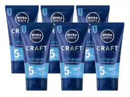 De Online Drogist Nivea Men Craft Stylers Defining Styling Gel Voordeelverpakking 6x150ML aanbieding