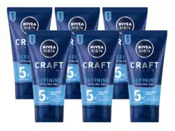 De Online Drogist Nivea Men Craft Stylers Defining Styling Gel Voordeelverpakking 6x150ML aanbieding