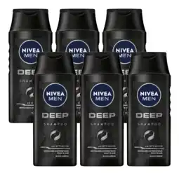 De Online Drogist Nivea Men Deep Shampoo Voordeelverpakking 6x250ML aanbieding