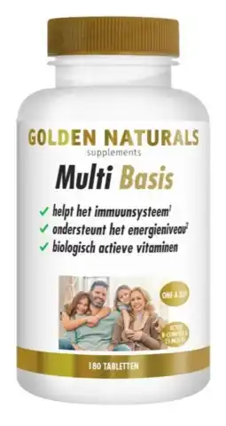 De Online Drogist Golden Naturals Multi Basis Tabletten 180TB aanbieding