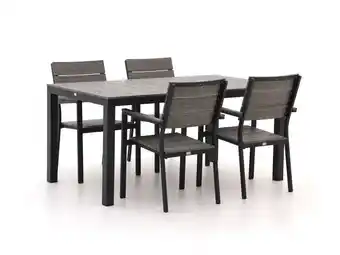 Kees Smit Bellagio Fidenza 160cm dining tuinset 5-delig stapelbaar aanbieding