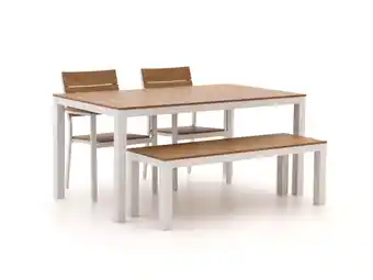 Kees Smit Bellagio Fidenza 160cm dining tuinset met bank 4-delig stapelbaar aanbieding