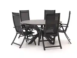 Kees Smit Bellagio Trappeto/Fidenza ø149cm dining tuinset 6-delig aanbieding