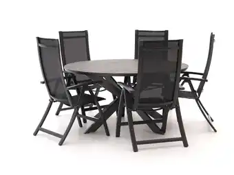 Kees Smit Bellagio Trappeto/Fidenza ø149cm dining tuinset 6-delig aanbieding