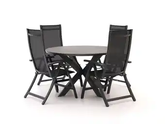 Kees Smit Bellagio Trappeto/Fidenza ø126cm dining tuinset 5-delig aanbieding