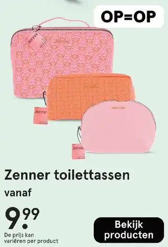 Etos Zenner toilettassen aanbieding
