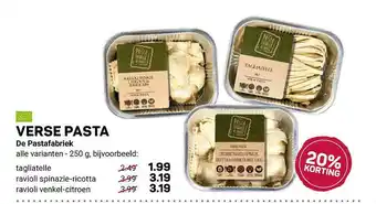 Ekoplaza Verse Pasta De Pastafabriek aanbieding