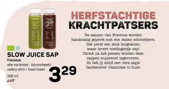 Ekoplaza Slow Juice Sap Frecious aanbieding