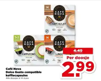 PLUS Café Nova Dolce Gusto compatible koffiecapsules aanbieding