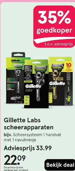 Etos Gillette Labs scheerapparaten aanbieding