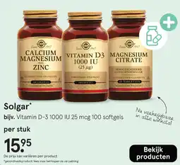 Etos Solgar aanbieding