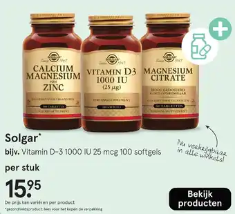 Etos Solgar aanbieding