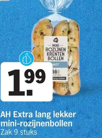 Albert Heijn AH Extra lang lekker mini rozijnenbollen aanbieding