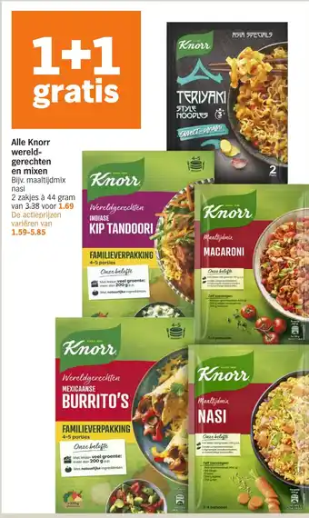 Albert Heijn Alle Knorr wereld gerechten en mixen aanbieding