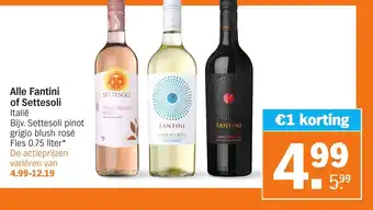 Albert Heijn Alle Fantini of Settesoli aanbieding