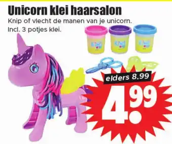 Dirk Unicorn klei haarsalon aanbieding