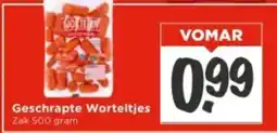 Vomar Voordeelmarkt Geschrapte Worteltjes aanbieding