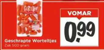 Vomar Voordeelmarkt Geschrapte Worteltjes aanbieding