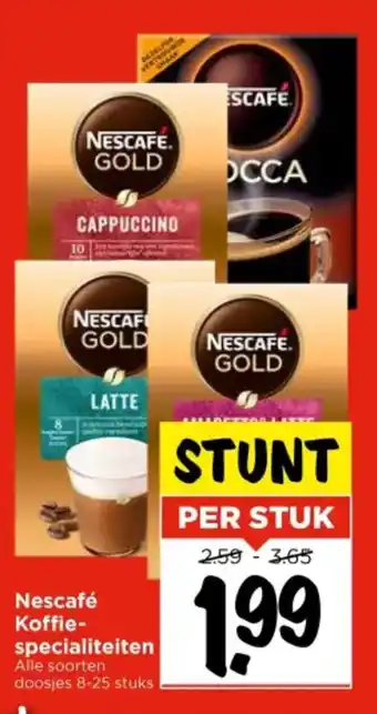 Vomar Voordeelmarkt Nescafé Koffie specialiteiten aanbieding