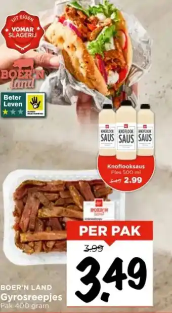 Vomar Voordeelmarkt Boer'n land Gyrosreepjes aanbieding