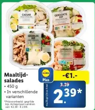 Lidl Maaltijd- salades aanbieding