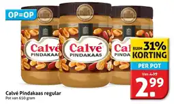 Hoogvliet Calvé Pindakaas regular aanbieding