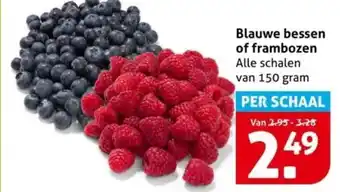 Hoogvliet Blauwe bessen of frambozen aanbieding