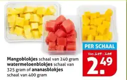 Hoogvliet Mangoblokjes, watermeloenblokjes of ananasblokjes aanbieding