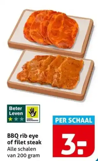 Hoogvliet BBQ rib eye of filet steak aanbieding