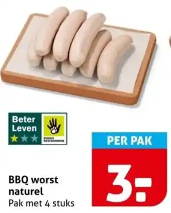 Hoogvliet BBQ worst naturel aanbieding