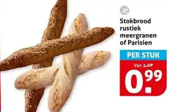 Hoogvliet Stokbrood rustiek meergranen of Parisien aanbieding