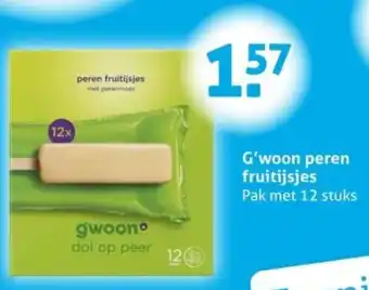 Hoogvliet G'woon peren fruitijsjes aanbieding