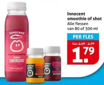 Hoogvliet Innocent smoothie of shot aanbieding