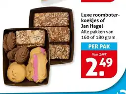 Hoogvliet Luxe roomboter- koekjes of Jan Hagel aanbieding