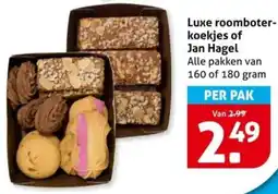 Hoogvliet Luxe roomboterkoekjes of Jan Hagel aanbieding