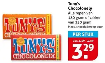 Hoogvliet Tony's Chocolonely aanbieding