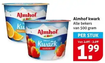Hoogvliet Almhof kwark aanbieding