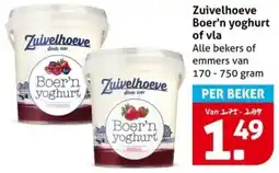 Hoogvliet Zuivelhoeve Boer'n yoghurt of vla aanbieding