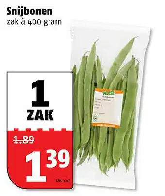 Poiesz Snijbonen zak à 400 gram aanbieding