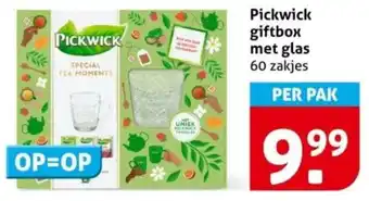 Hoogvliet Pickwick giftbox met glas aanbieding